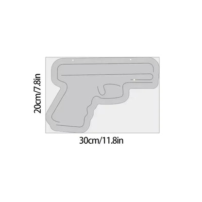 Custom Size Pistol Shaped LED Neon Strip PVC Body USB Switch Night Light Game Room Decoration Hanging Silicone Neon Art No MOQ