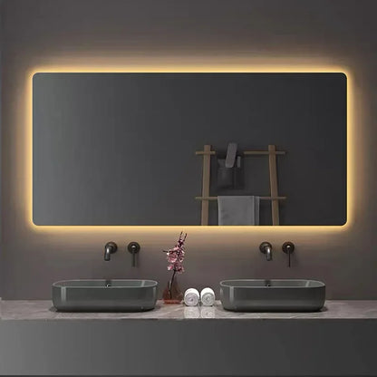 Multifunctional Square Smart Mirror Bathroom Defogging Bathroom Mirror Wall-mounted Cosmetic Mirror with Lamp Smart Mirror