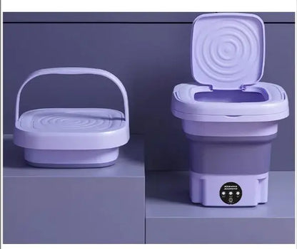 8L Foldable Washing Machine Mini Household Clothes Socks Underwear Cleaning Washer Travel Washing Machine With Drying