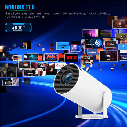 Projector 4K Android 11 Dual Wifi6 290ANSI Allwinner H713 BT5.0 1080P 1280*720P Home Cinema Outdoor Projetor