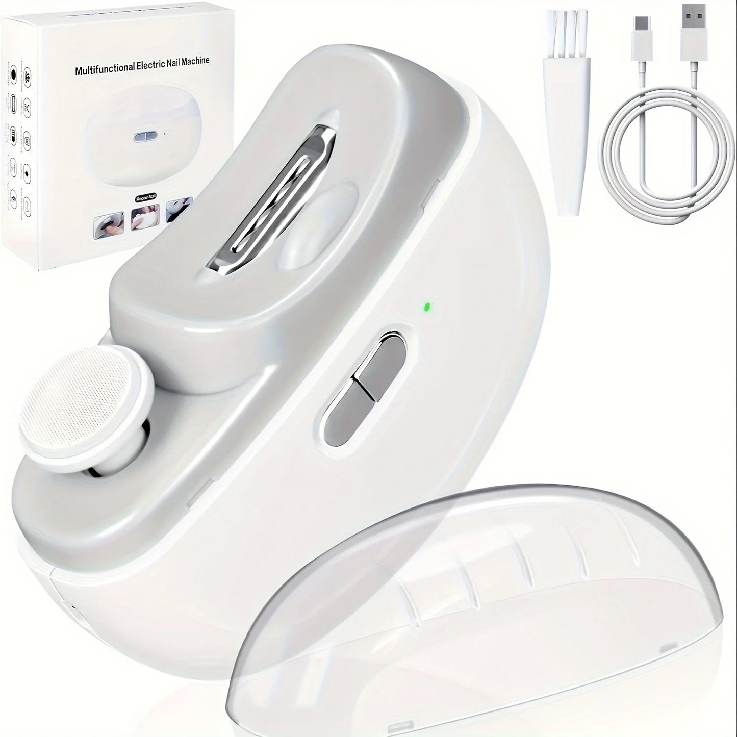 Electric Nail Clipper Grinding and Polishing 2 in 1 Multifunctional Portable Automatic Nail Grinder Electric Manicure ToolElectr