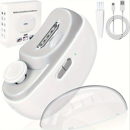 Electric Nail Clipper Grinding and Polishing 2 in 1 Multifunctional Portable Automatic Nail Grinder Electric Manicure ToolElectr