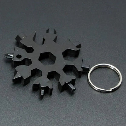 Multifunctional Snowflake Wrench - 18 in 1 Hexagonal Shape Small Wrench Portable Universal Tools for Outdoor Camping Hiking