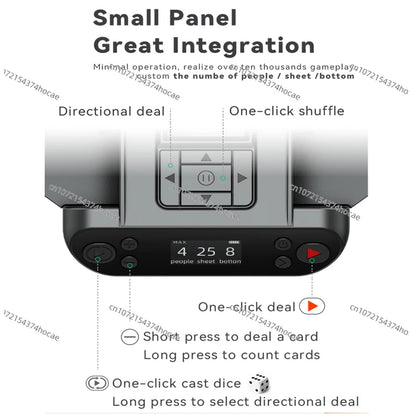 Automatic Cards Dealer, Rechargeable Cards Shuffler Shuffling Dealing Playing Cards Distribution Machine with 4 Bid Buttons