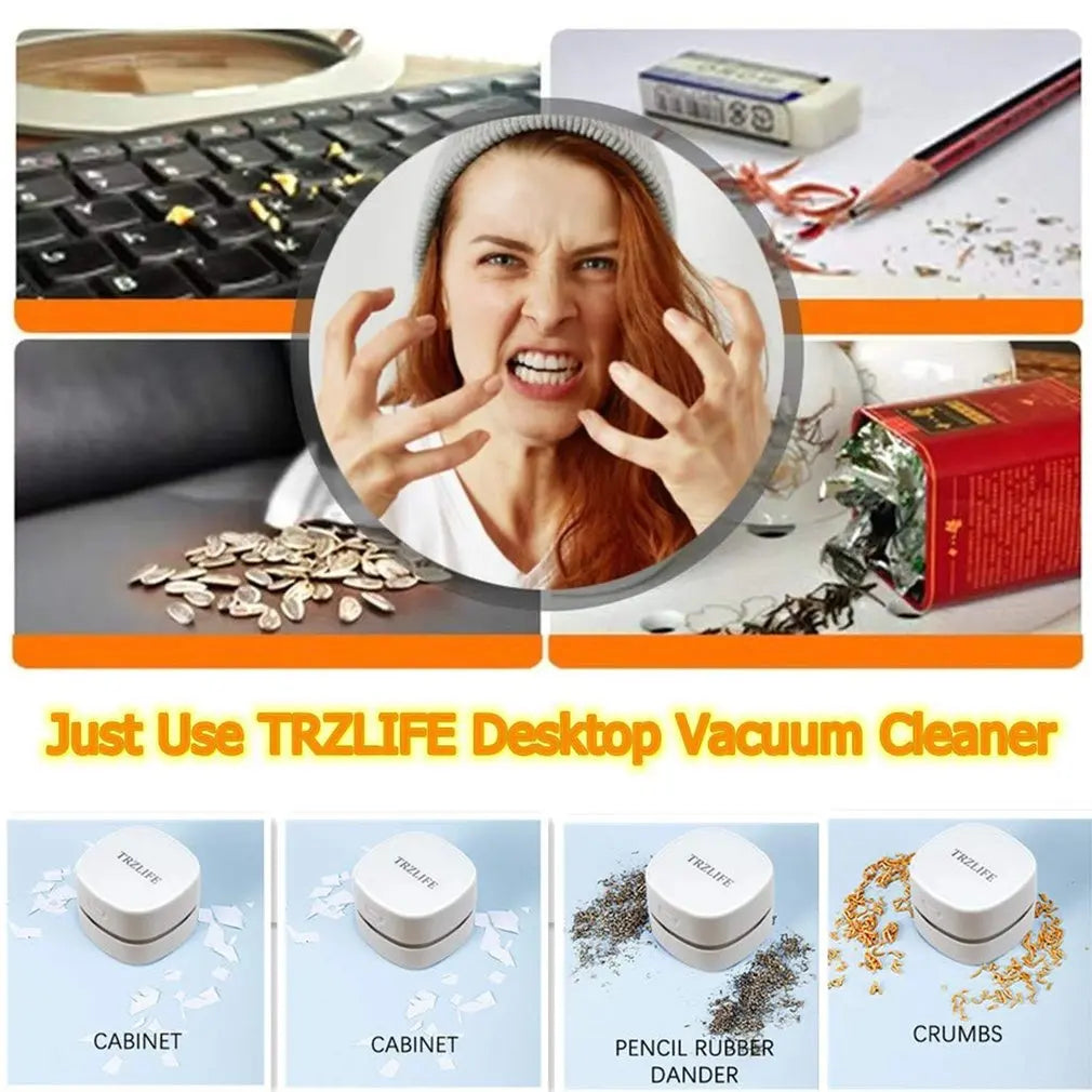Mini Vacuum Cleaner Portable Handheld Vacuum Office Desk Dust Home Table Tools Home Table Sweeper Desktop Cleaner Cleaning