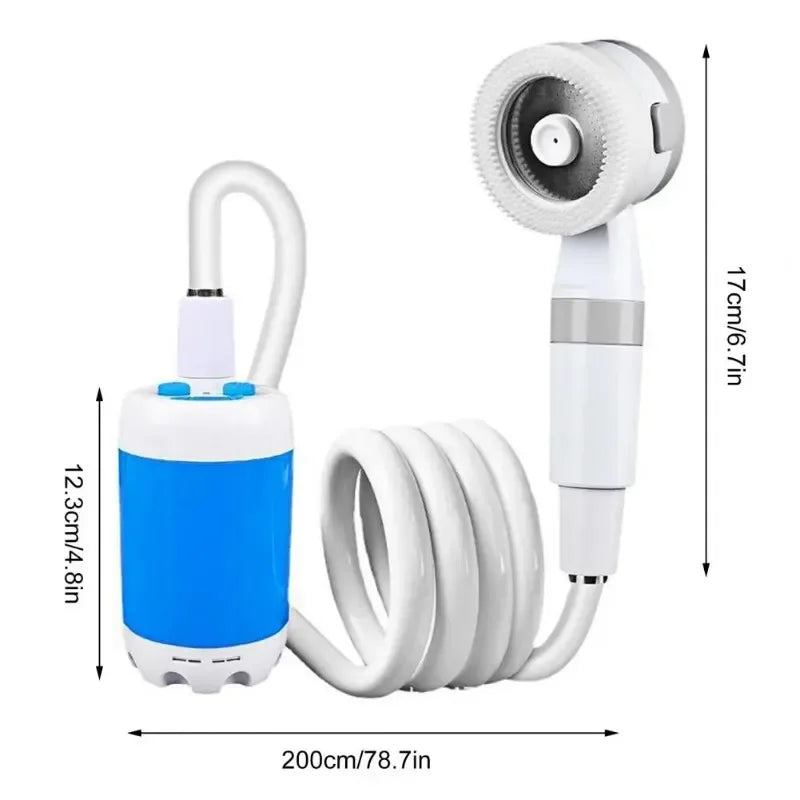 Outdoor Camping Electric Shower Portable USB Rechargeable Shower with Electric Water Pump