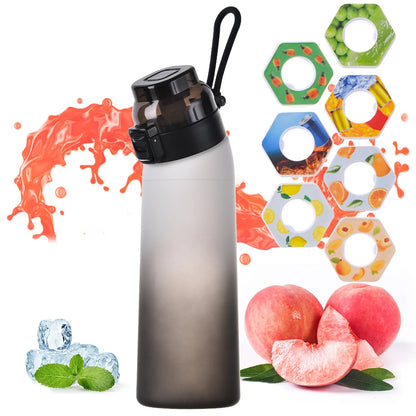 650ML Scent Flavored Water Bottle Leak-Proof with 7 Flavor Pods Air Water Up Bottle Portable for Travel Climbing Hiking