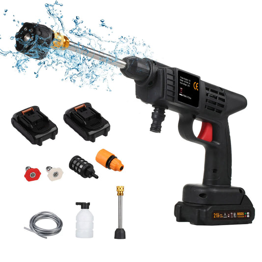 Cordless Pressure Washer, 150PSI Portable Pressure Cleaner Handheld with 6-in-1 Sprayer Battery and Charger 24V 1500mAh Recharge