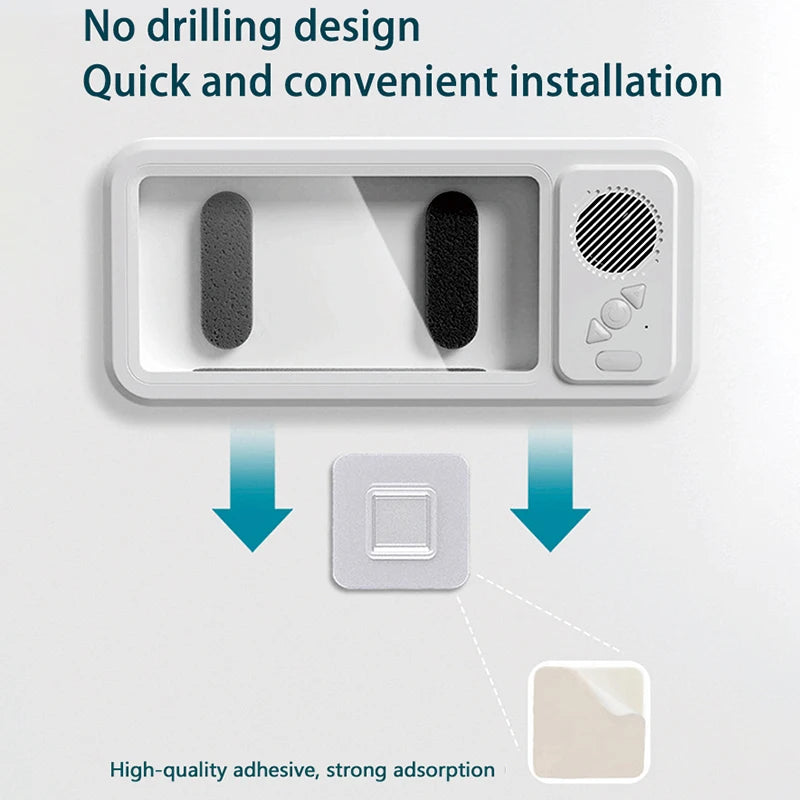 Bathroom Waterproof Phone Case with Bluetooth Speaker Wall Mount Phone Holder Stand Anti-Fog for Showering Bathe Kitchen