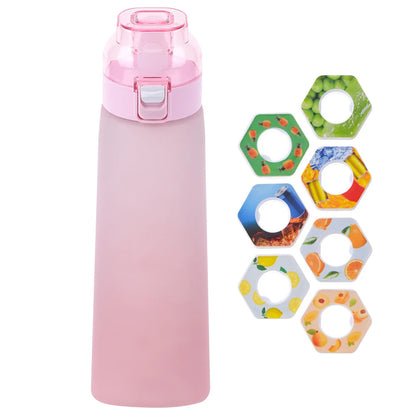 650ML Scent Flavored Water Bottle Leak-Proof with 7 Flavor Pods Air Water Up Bottle Portable for Travel Climbing Hiking