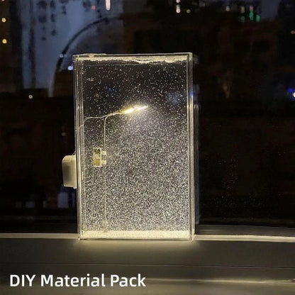 Snowy Night Light Snow Scenery Street Light Christmas Portable Candlestick Wind Light Desk Lamp Snowman Decorative Light