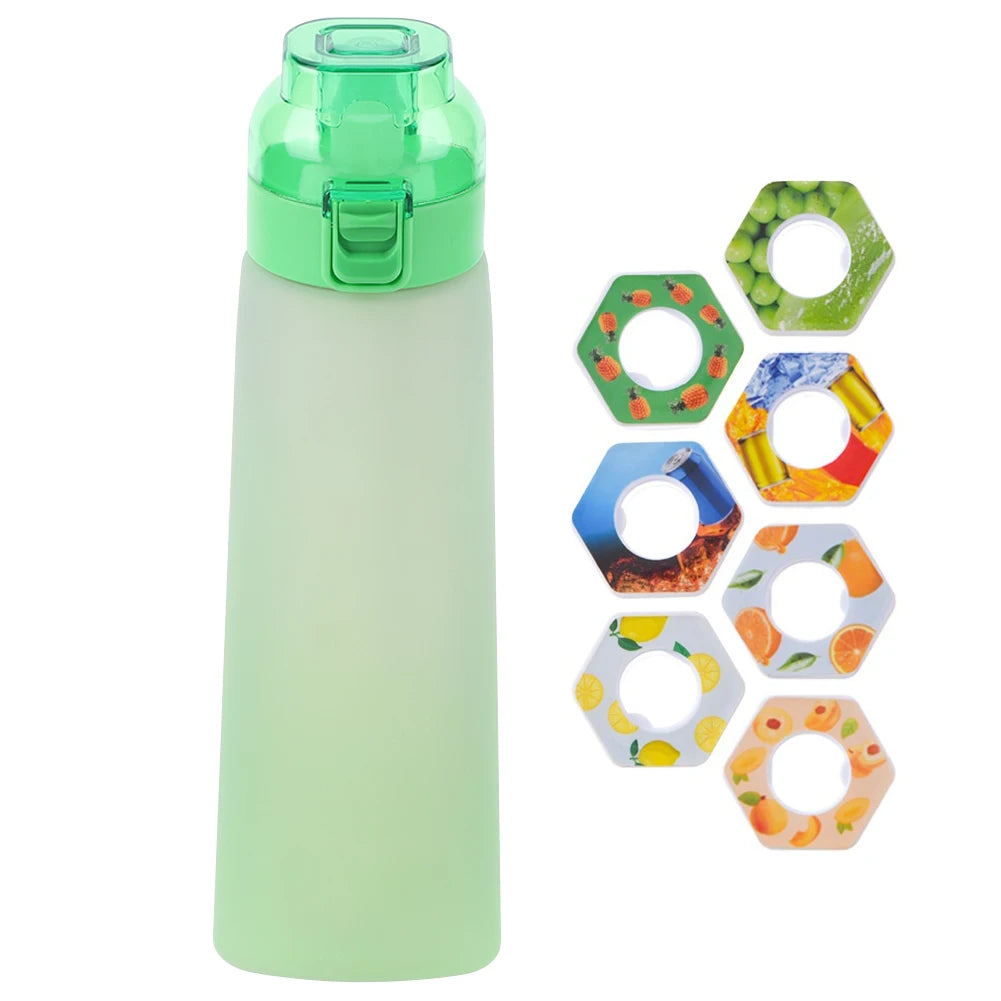 650ML Scent Flavored Water Bottle Leak-Proof with 7 Flavor Pods Air Water Up Bottle Portable for Travel Climbing Hiking